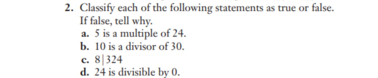 Solved Classify Each Of The Following Statements As True Or Chegg