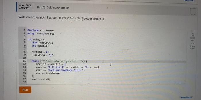 Solved Challenge Activity Bidding Example Write An Chegg