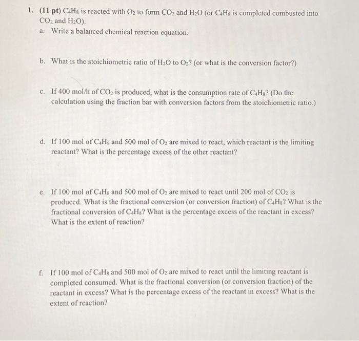 Solved Pt C H Is Reacted With O To Form Co And Chegg