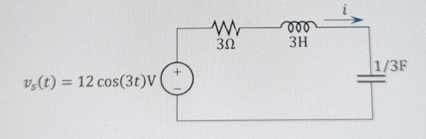 Solved Using Phasor Techniques Solve For The Currenf In The Chegg