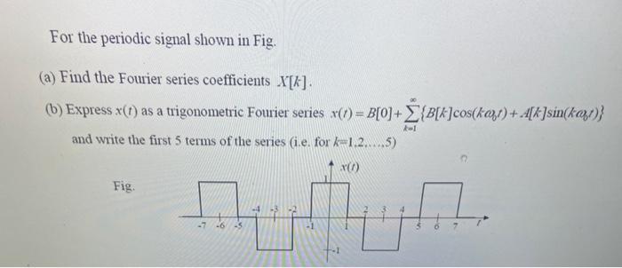 Solved For The Periodic Signal Shown In Fig A Find The Chegg