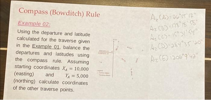 Solved Compass Bowditch Rule Example Using The Chegg