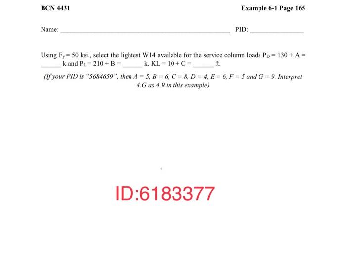 Solved Using Fy Ksi Select The Lightest W Available Chegg