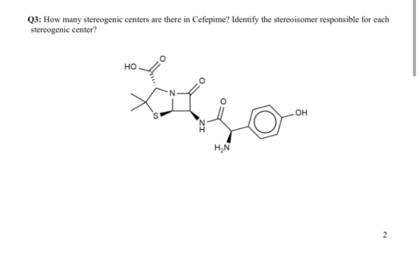 Solved Q3 How Many Stereogenic Centers Are There In Chegg