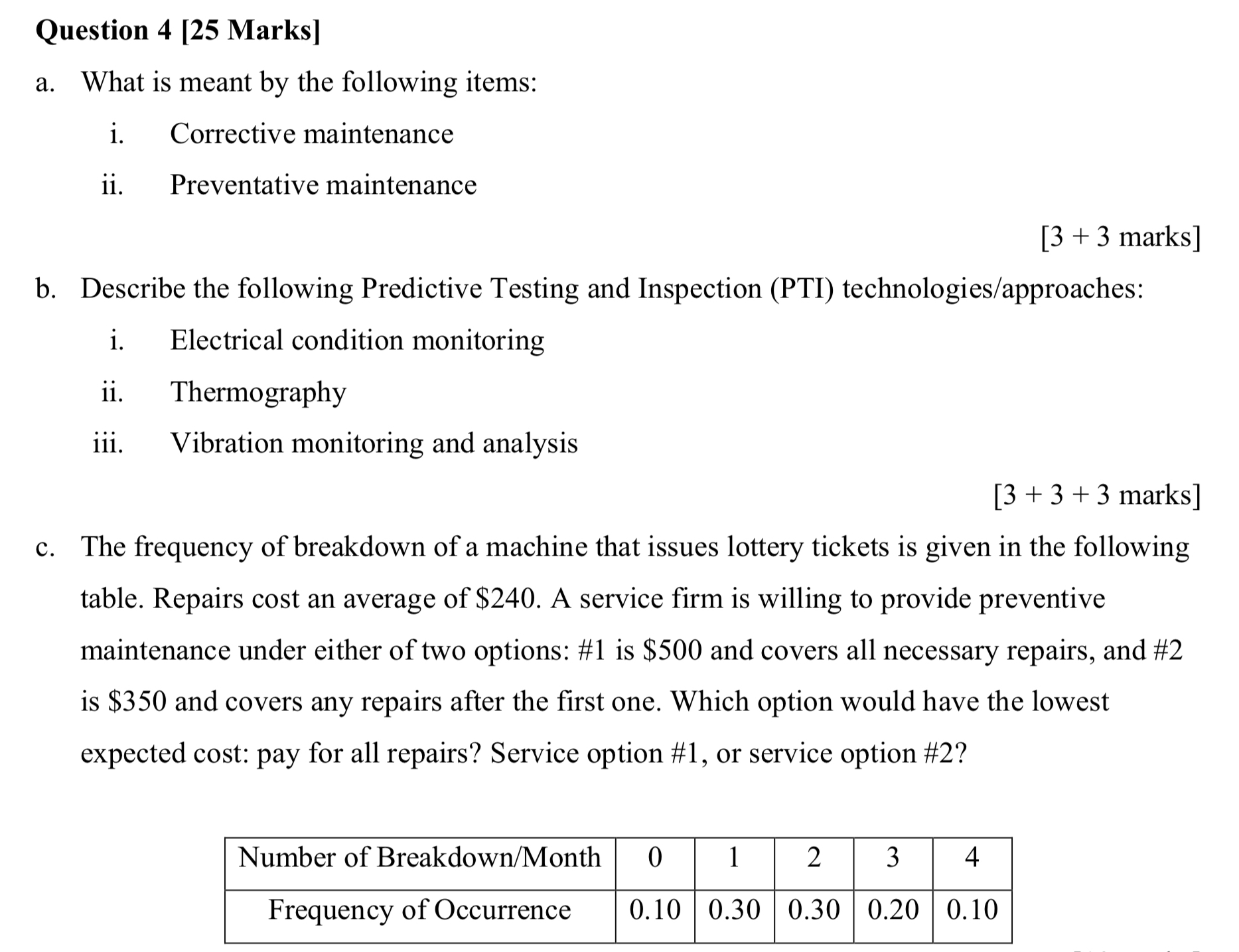 Solved Question 4 25 Marks A What Is Meant By The Chegg