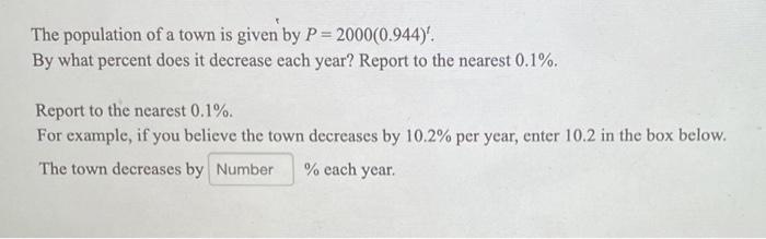 Solved The Population Of A Town Is Given By P Chegg