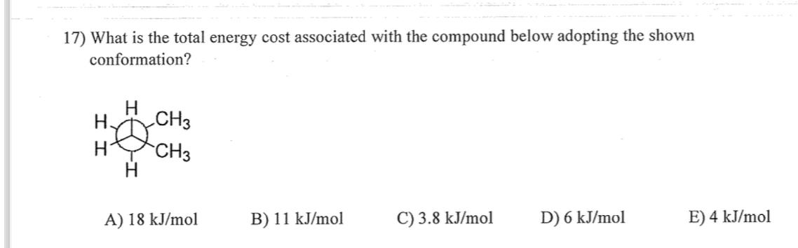 Solved What Is The Total Energy Cost Associated With The Chegg