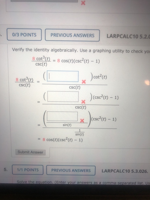 Solved Points Previous Answers Larpcalc Verify Chegg