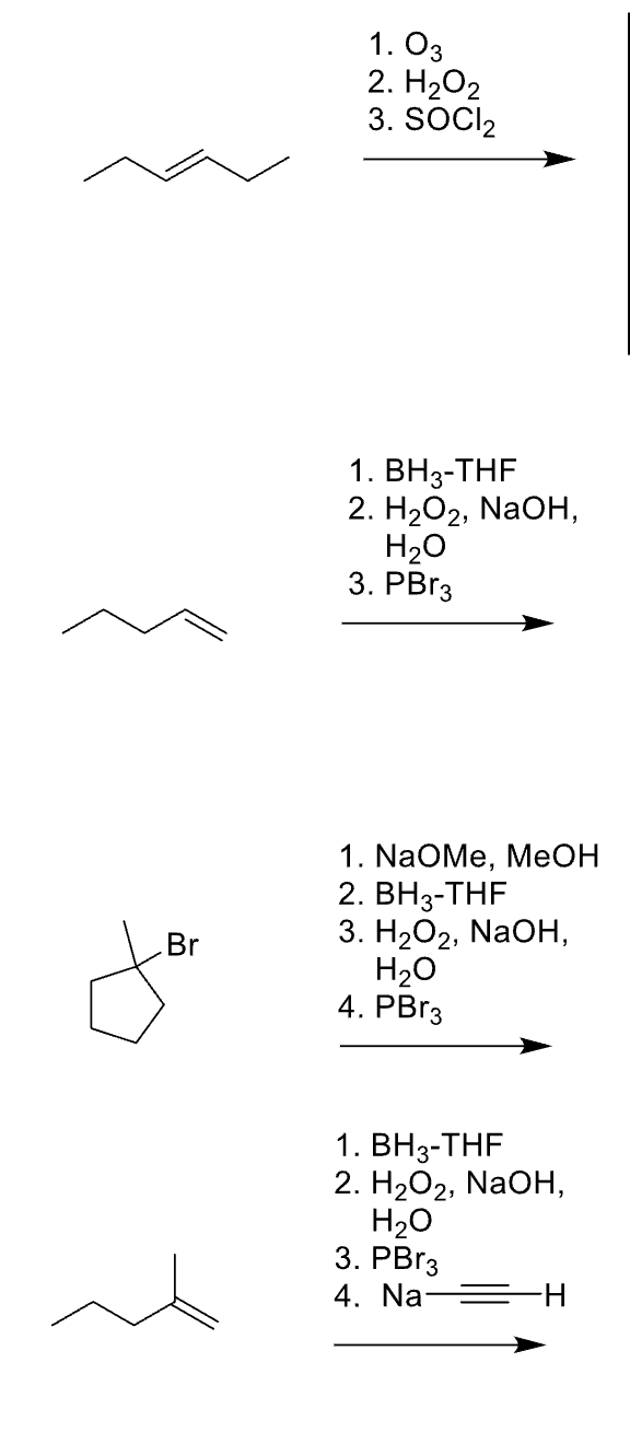 Solved Draw The Final Product Of Each Of The Following Chegg