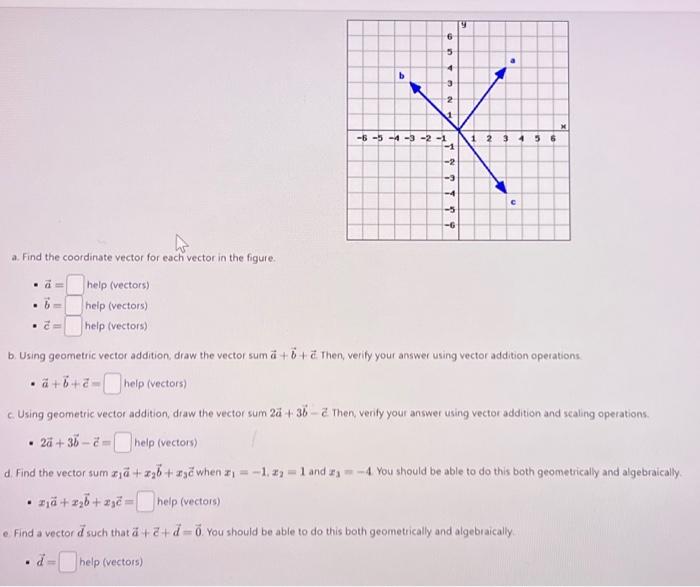 Solved A Find The Coordinate Vector For Each Vector In The Chegg