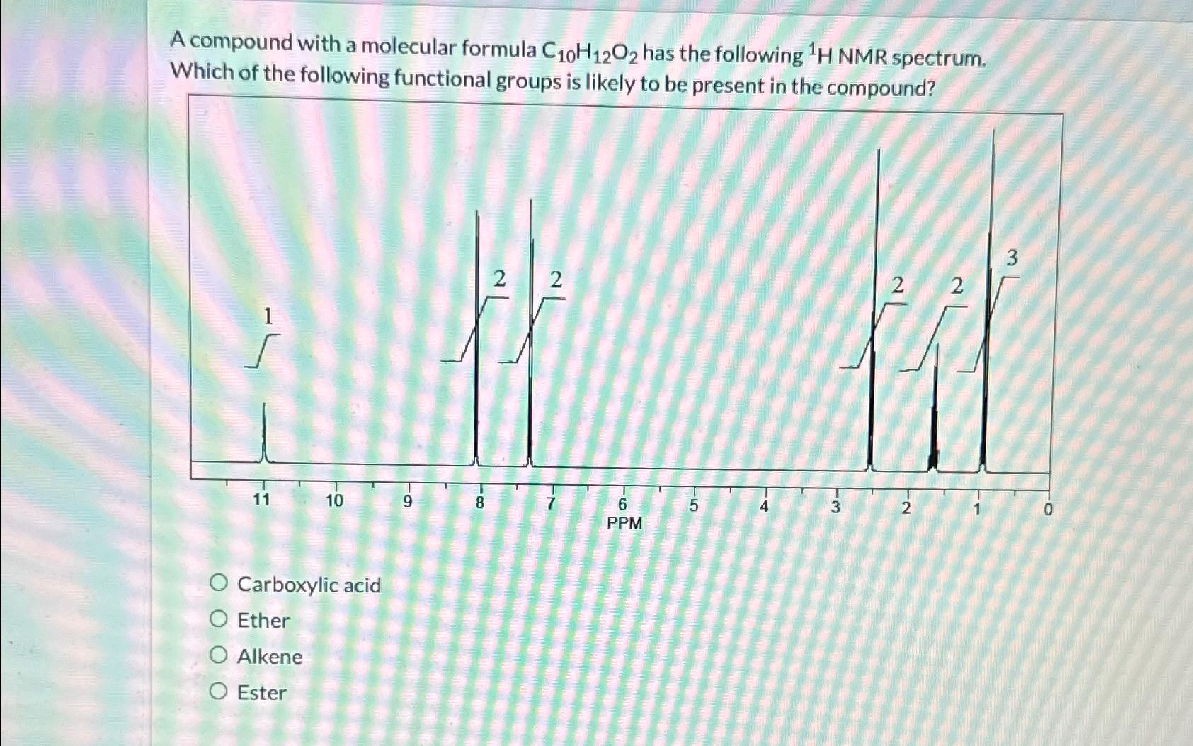 Solved A Compound With A Molecular Formula C H O Has The Chegg