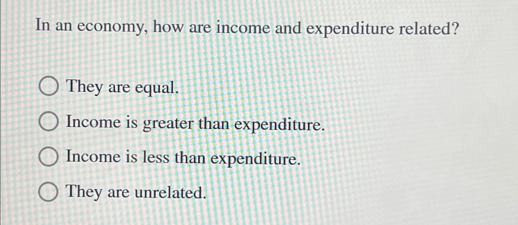 Solved In An Economy How Are Income And Expenditure Chegg