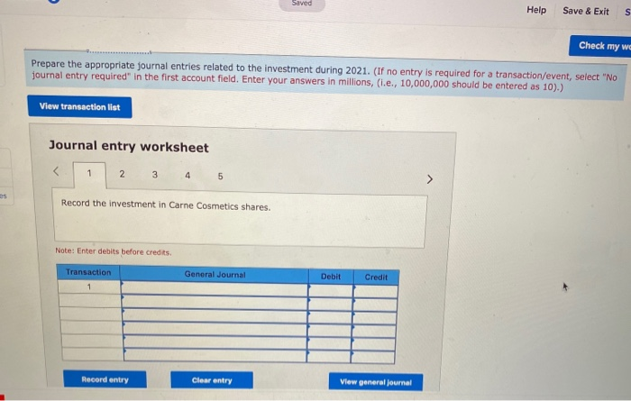 Solved Exercise Algo Equity Method Adjustment For Chegg