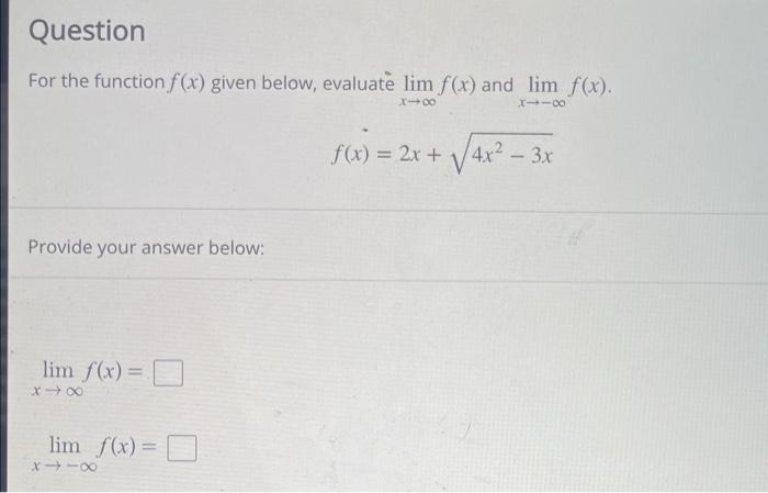 Solved For The Function F X Given Below Evaluate Chegg