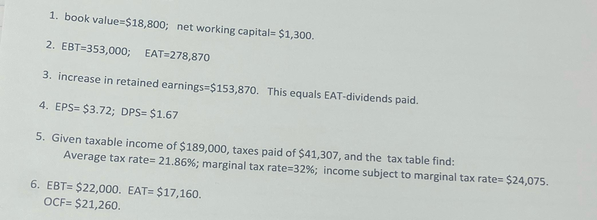 Please Answer And Show Work For Questions 1 6 Chegg