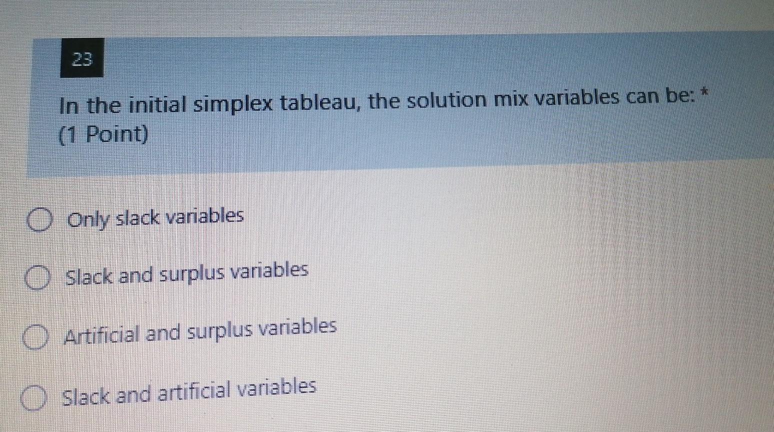 Solved In The Initial Simplex Tableau The Solution Mix Chegg