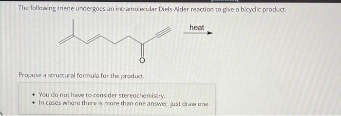 Solved The Following Triene Undergoes An Intramolecular Chegg