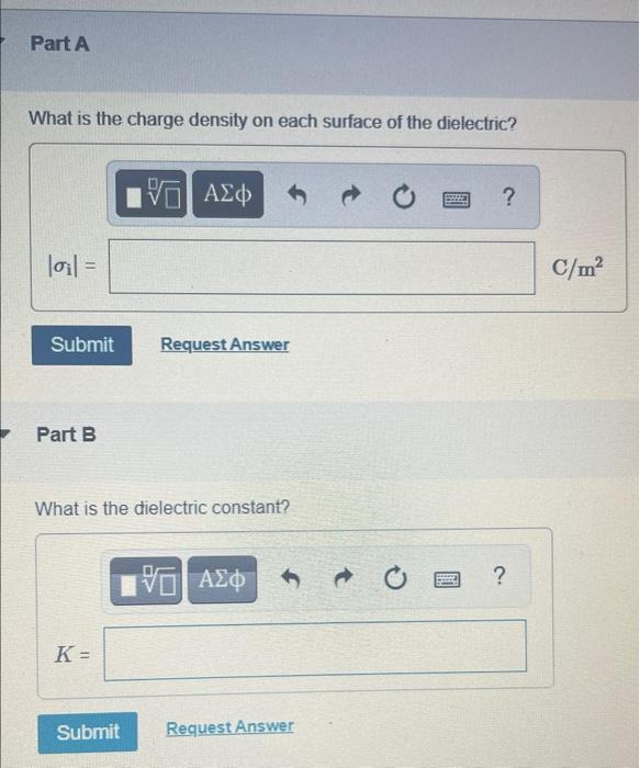 Solved Two Parallel Plates Have Equal And Opposite Charges Chegg