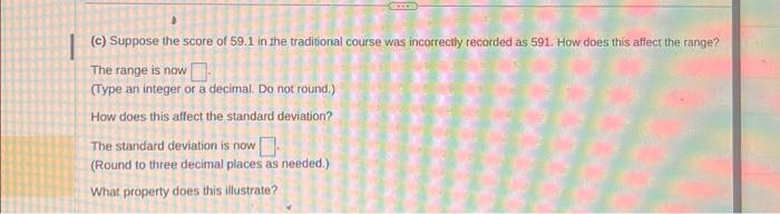 Solved The Following Data Represent Exam Scores In A Chegg