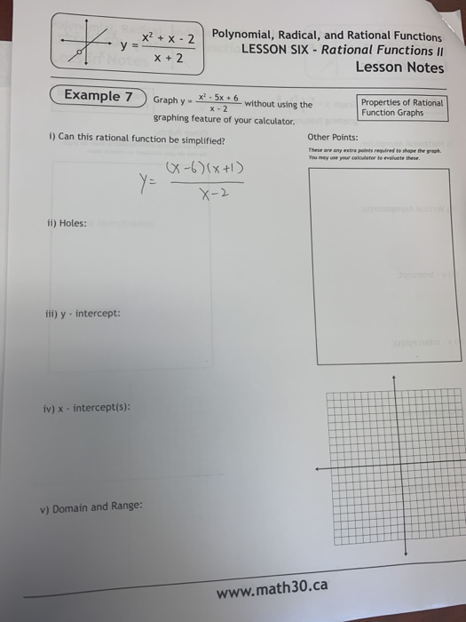 Solved Polynomial Radical And Rational Functions Lesson Chegg