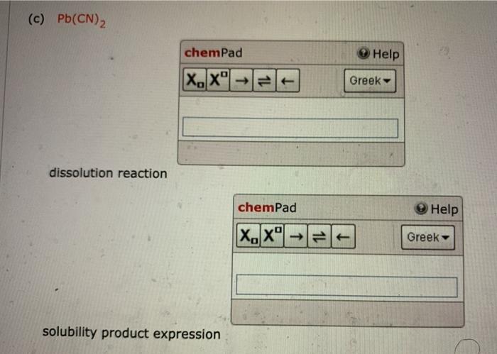 Solved Write Balanced Equations For The Dissolution Chegg