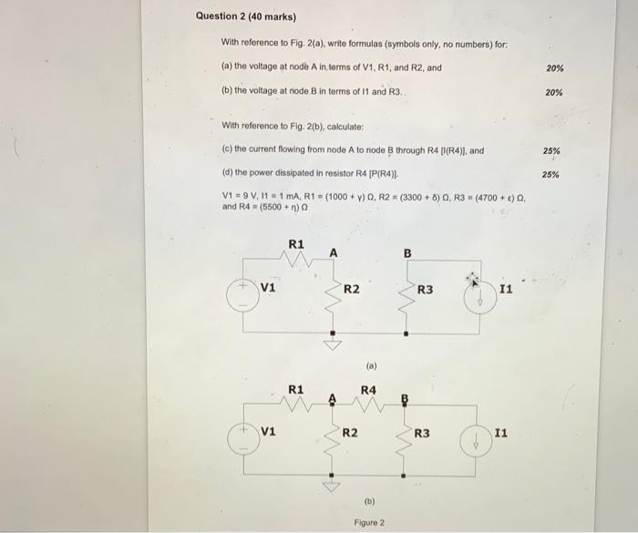 Solved With Reference To Fig A Write Formulas Symbols Chegg