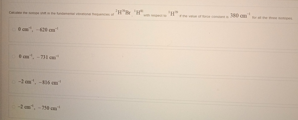 Solved Calculate The Isotope Shift In The Fundamental Chegg