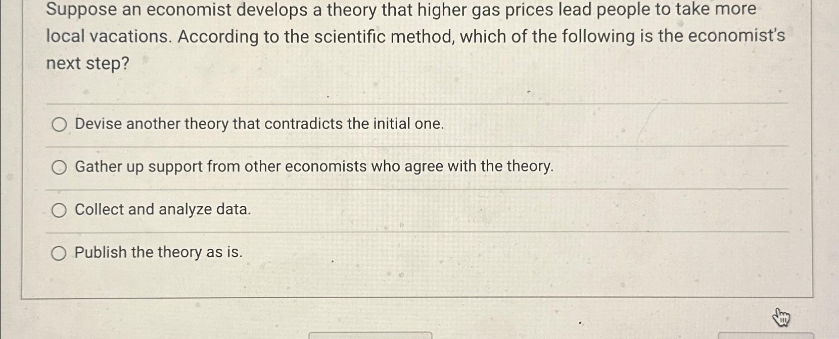 Solved Suppose An Economist Develops A Theory That Higher Chegg