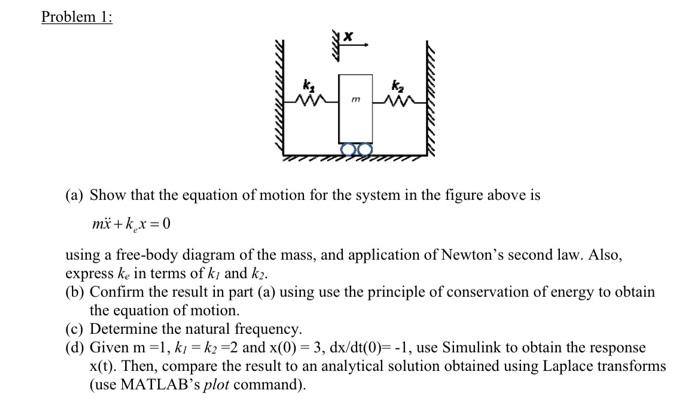 Solved Problem A Show That The Equation Of Motion For Chegg