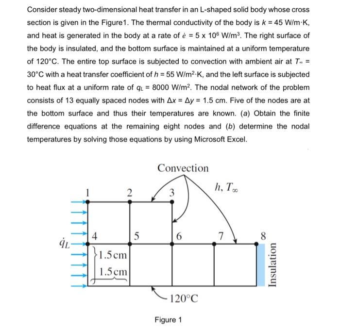 Solved Consider Steady Two Dimensional Heat Transfer In An Chegg