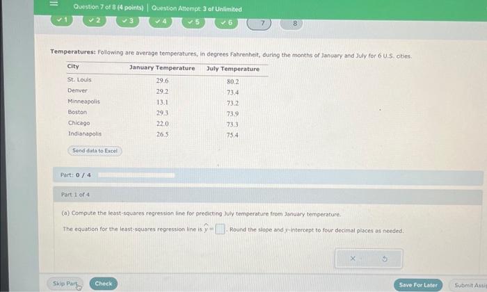 Solved Temperatures Following Are Average Temperatures In Chegg