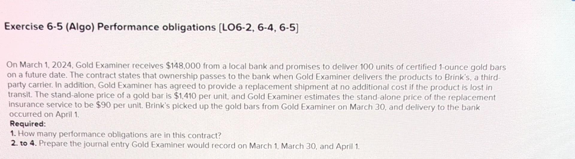 Solved On March Gold Examiner Receives Chegg