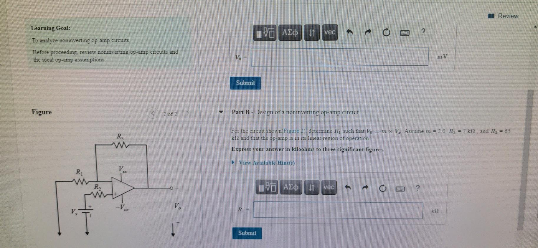 Solved Learning Goal A Review To Analyze Noninverting Chegg