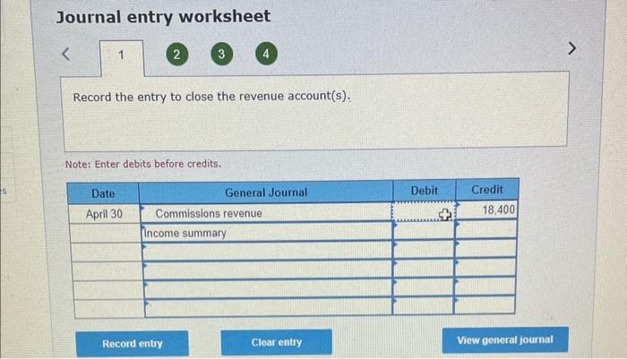 Solved Journal Entry Worksheet Record The Entry To Close Chegg