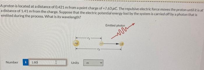 Solved A Proton Is Located At A Distance Of 0 421m From