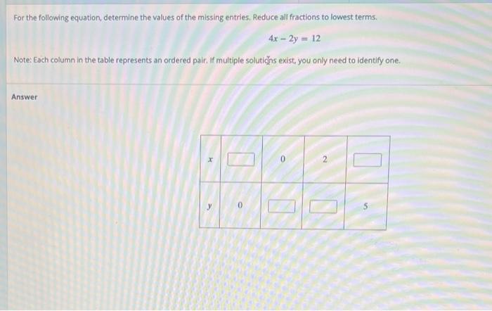 Solved For The Following Equation Determine The Values Of Chegg