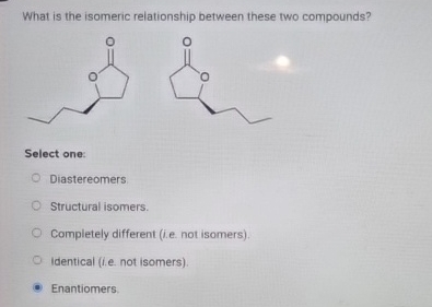 Solved What Is The Isomeric Relationship Between These Two Chegg