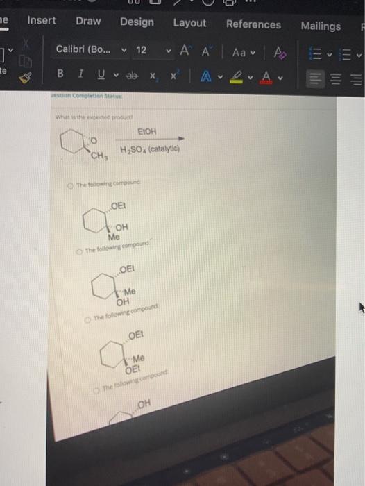 Solved Se Insert Draw Design Layout References Mailings V Chegg