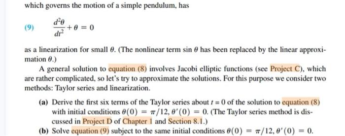 Solved Which Governs The Motion Of A Simple Pendulum Has Chegg