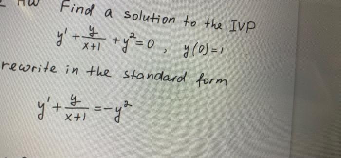 Solved Find Solution To The Ivp Chegg