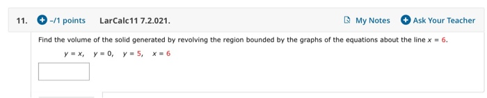 Solved 11 1 Points LarCalc 11 7 2 021 My Notes Ask Chegg