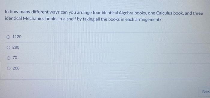 Solved In How Many Different Ways Can You Arrange Four Chegg