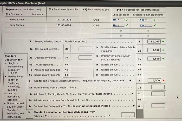 Solved Hapter Tax Form Problems Mast Note This Problem Chegg