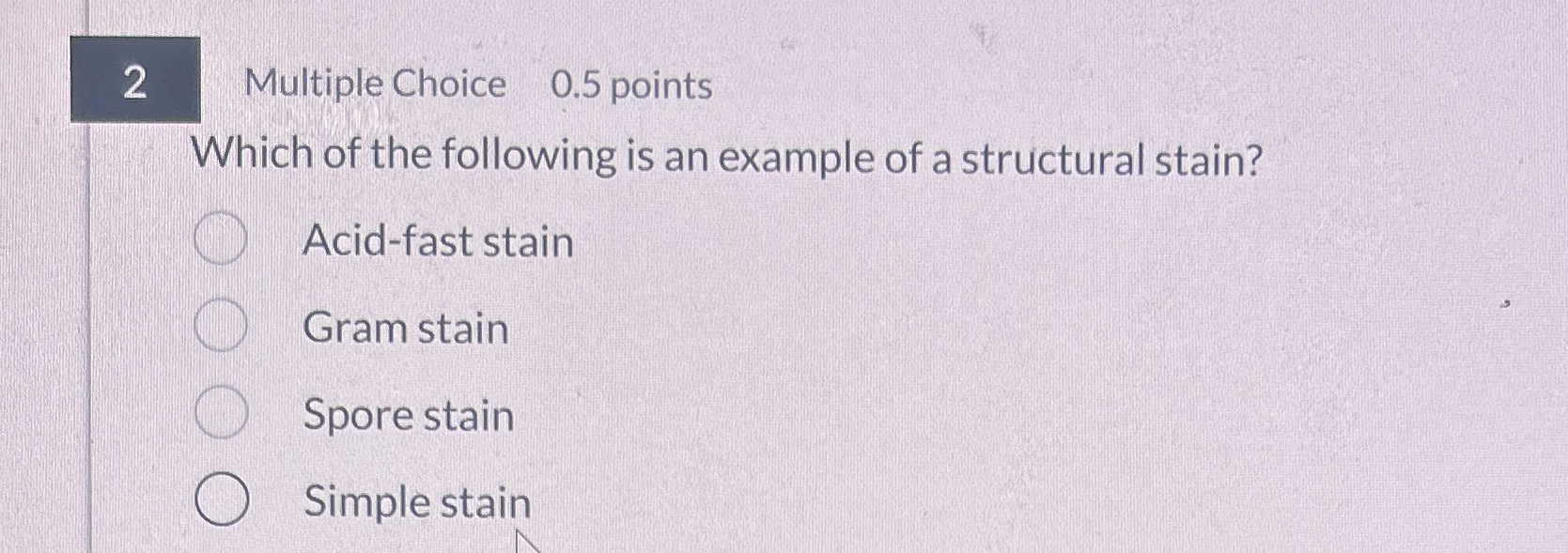 2Multiple Choice 0 5 PointsWhich Of The Following Is Chegg