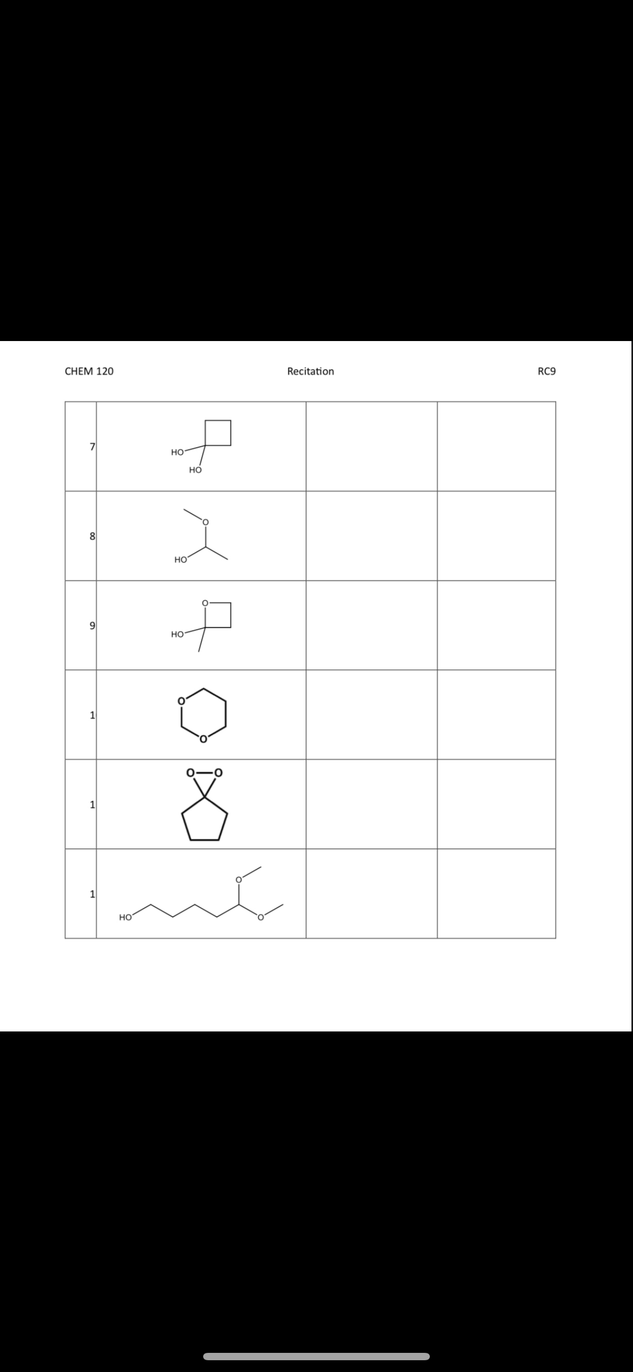 Identify The Following Structure As Acetal Ketal Chegg