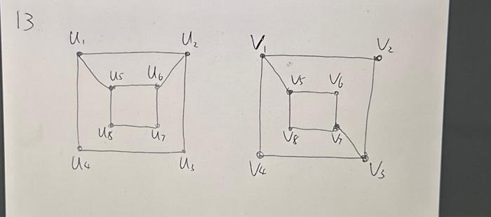 Solved Determine Whether The Following Two Graphs Are Chegg