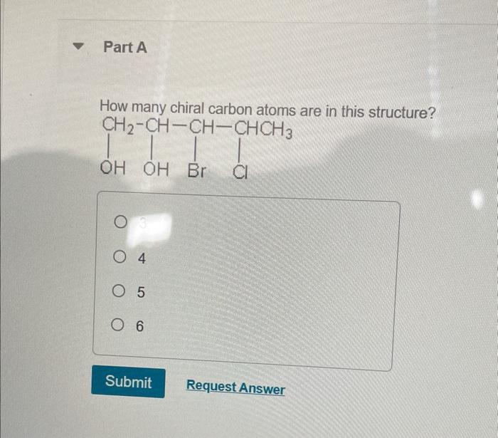 Solved How Many Chiral Carbon Atoms Are In This Structure Chegg