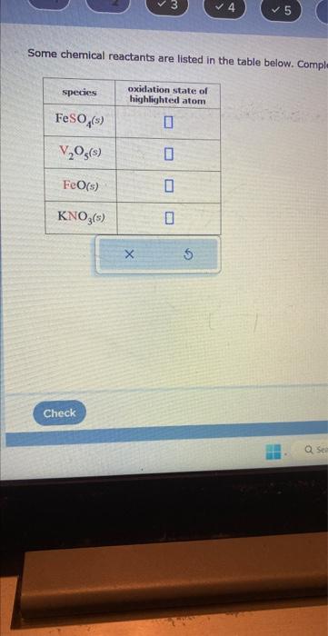 Solved Some Chemical Reactants Are Listed In The Table Chegg