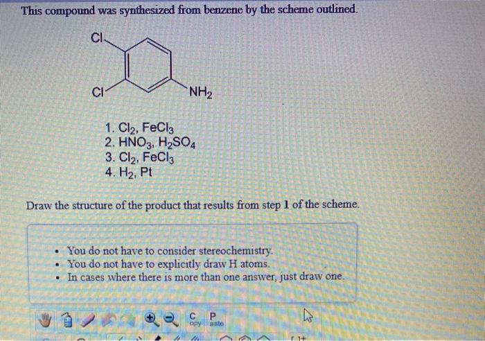 Solved This Compound Was Synthesized From Benzene By The Chegg