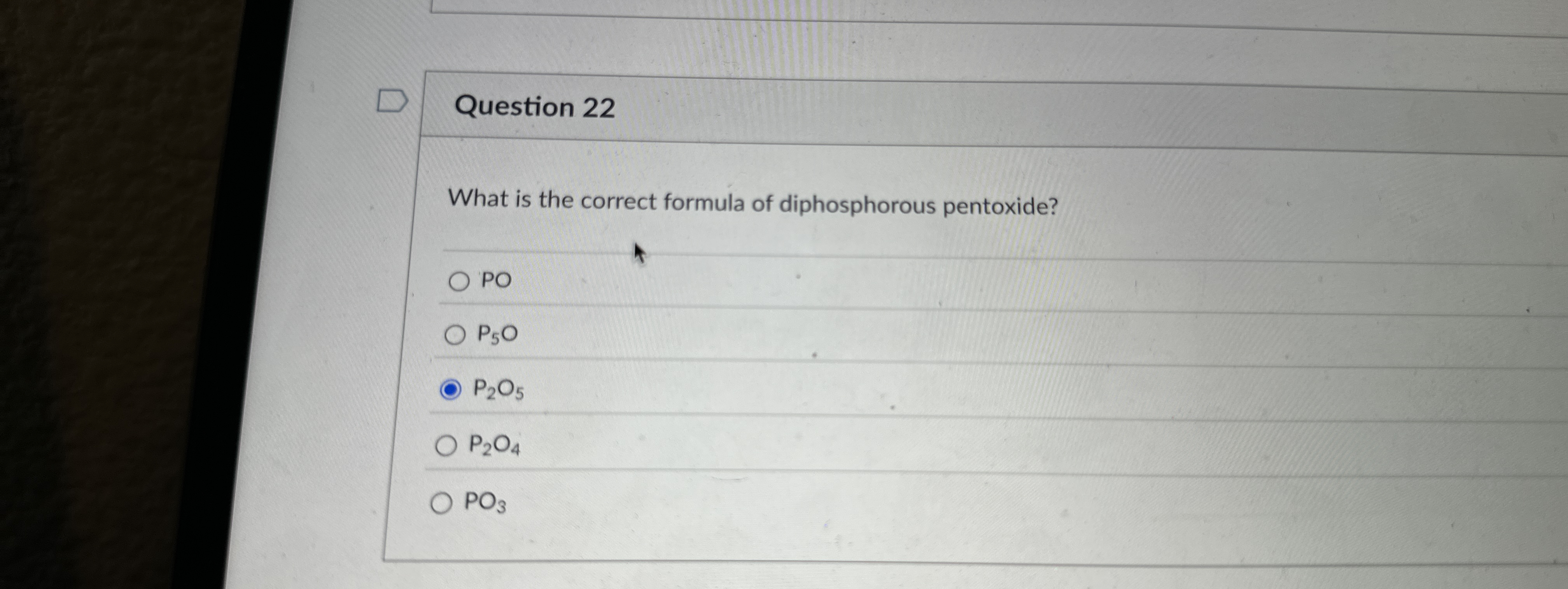 Solved Question What Is The Correct Formula Of Chegg